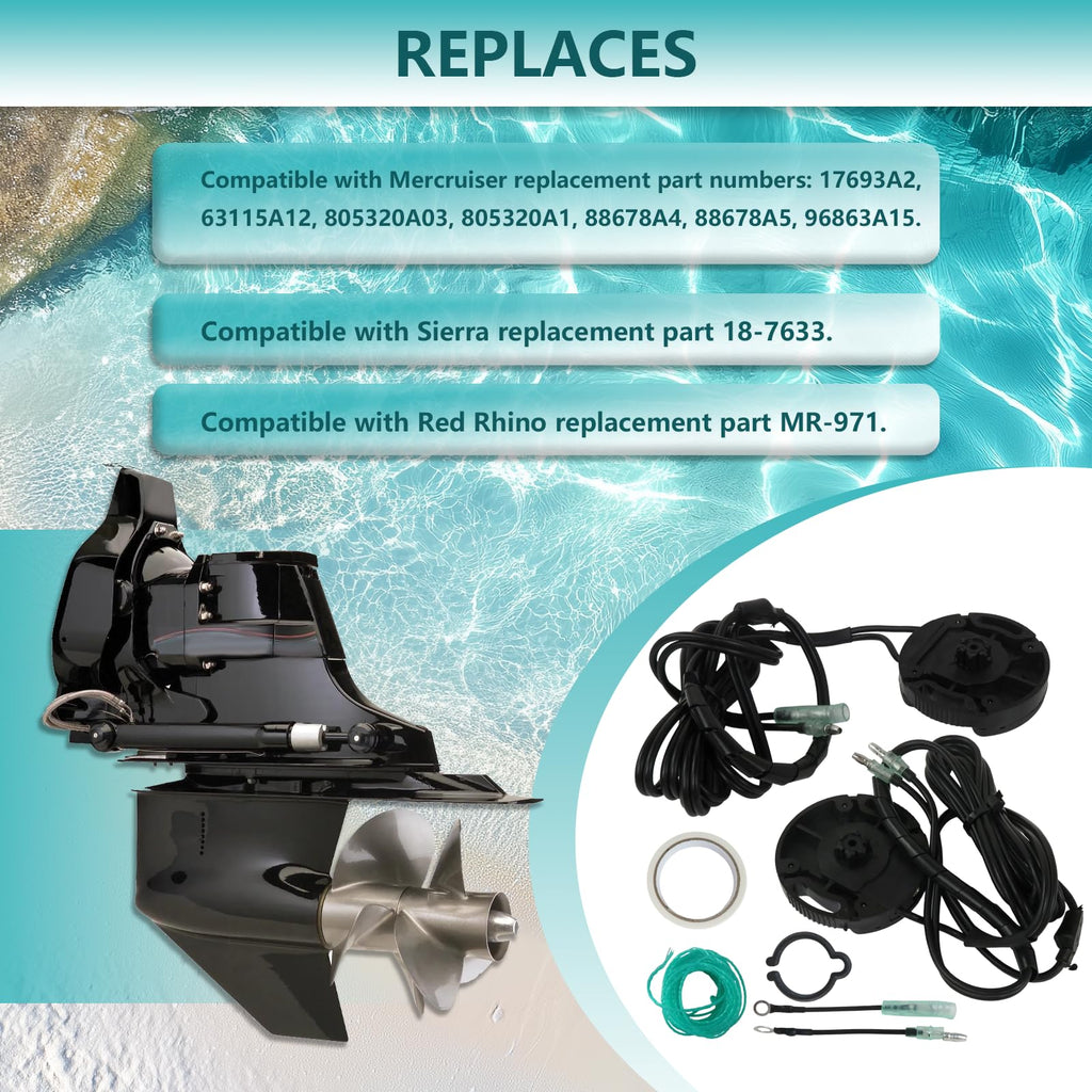 Qblahip Marine Trim Sender and Limit Kit Replacement for Sierra 18-7633 and for Mercruiser 88678A4, 88678A5, 96863A15