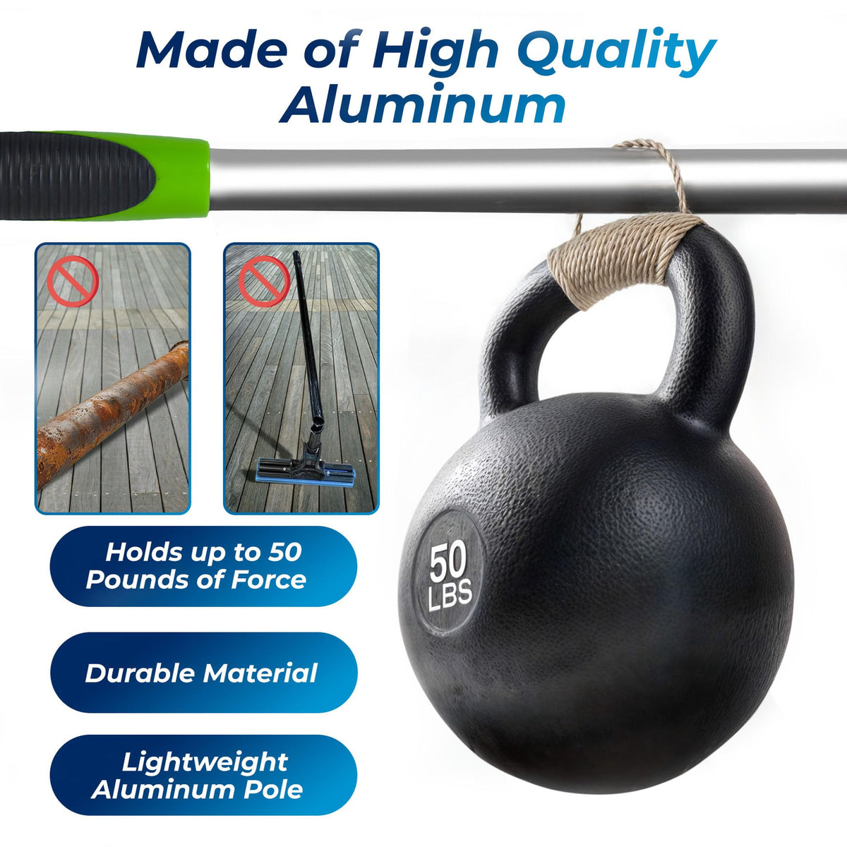 Professional Window Squeegee for Window Cleaning, 2 in 1 Rotatable Window Cleaning Squeegee Kit with Extension Pole