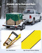 Ratchet Tie Down Straps (4PK), Rachet Tie Downs with Padded Handles