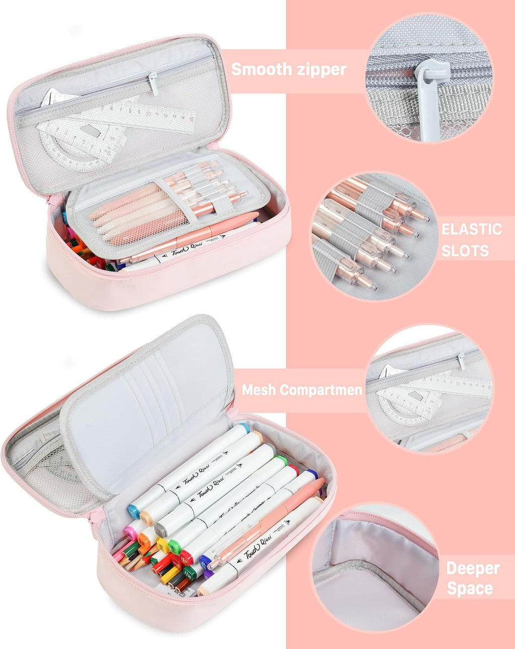 Pencil Case Big Capacity Pencil Pouch Bag Box for Girls Boys Gift | Durable Zipper With Handle, Aesthetic Pen Case