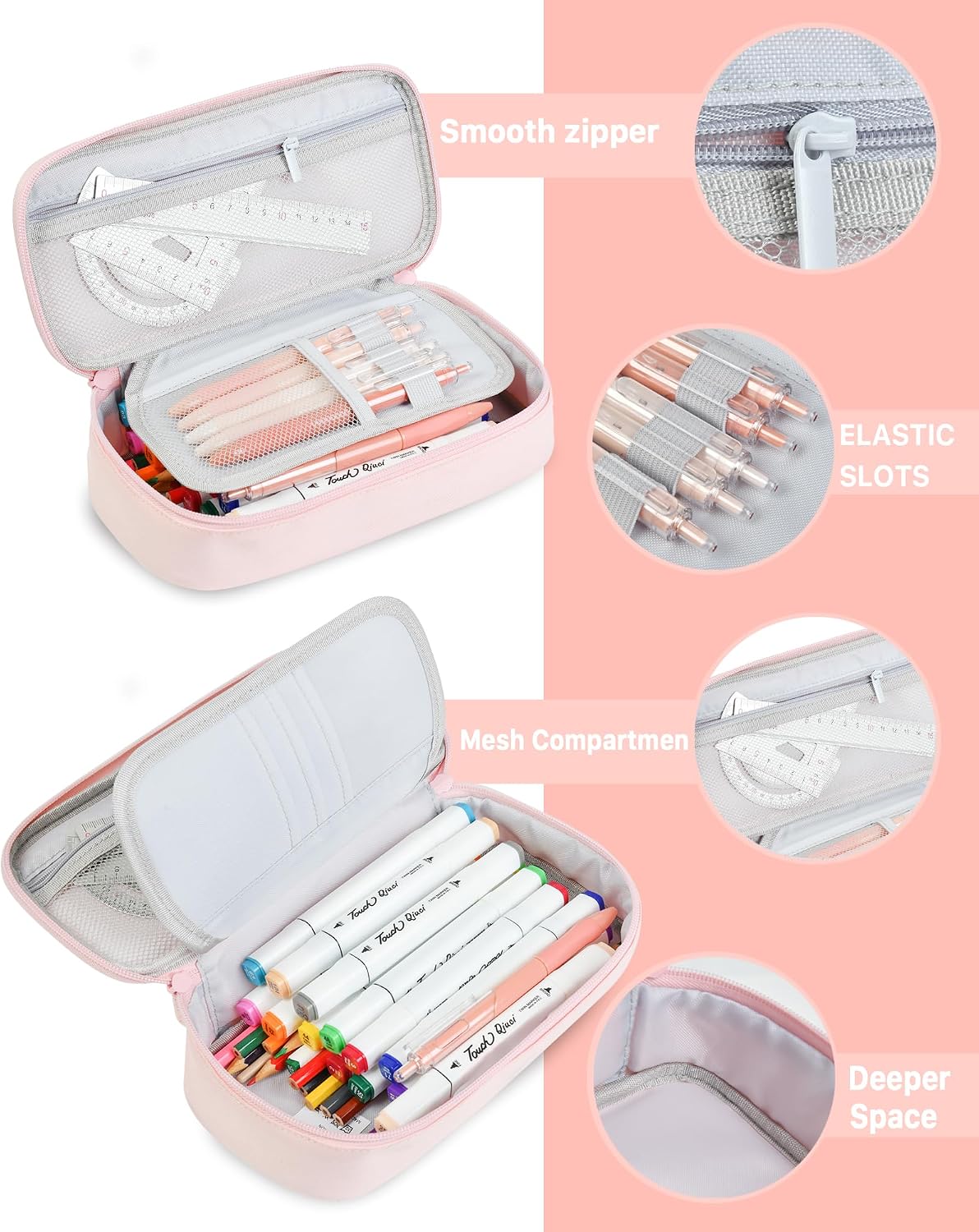 Pencil Case Big Capacity Pencil Pouch Bag Box for Girls Boys Gift | Durable Zipper With Handle, Aesthetic Pen Case