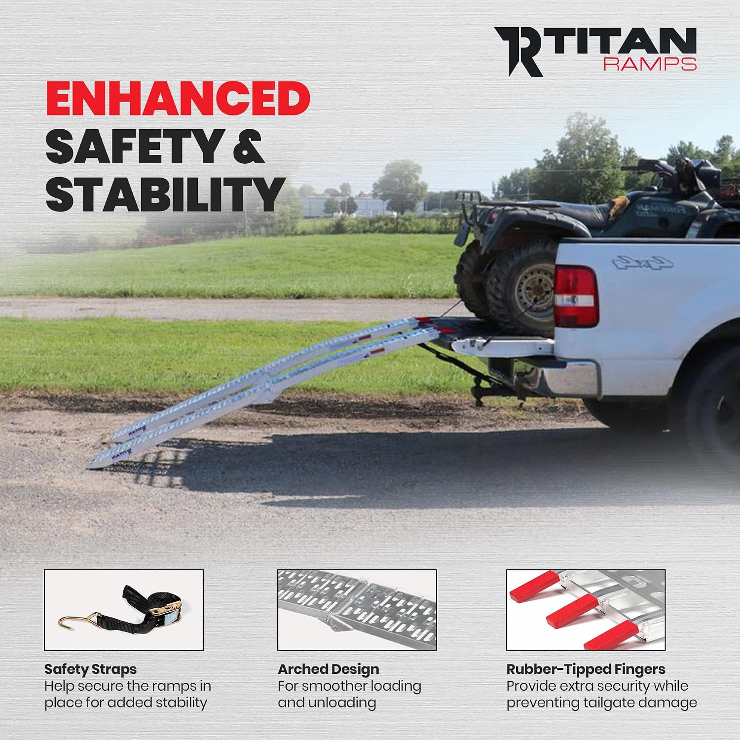 7.5' ATV Loading Ramps, 1,500 lb Capacity, Titan Ramps