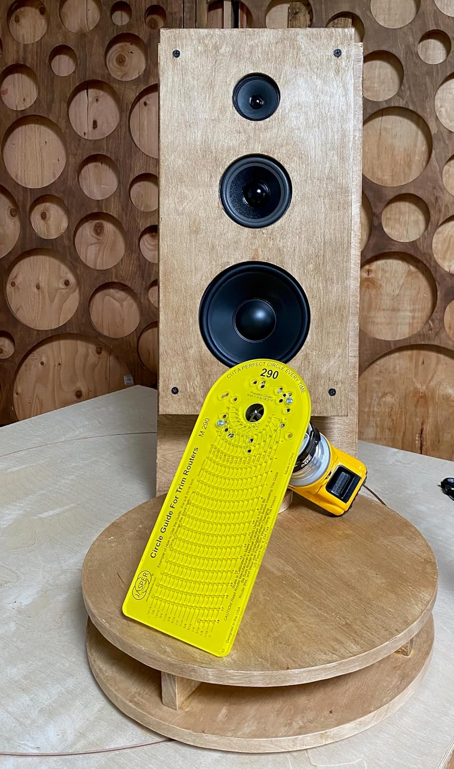 Jasper 290 Circle Jig - WOOD Magazine Grade A (ONLY Grade A) | 268 Circles 1½"-18 3/16" | Standard & PRO Models |