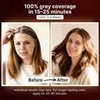 Light Brown Hair Dye Shampoo for Gray Hair Coverage 500ml