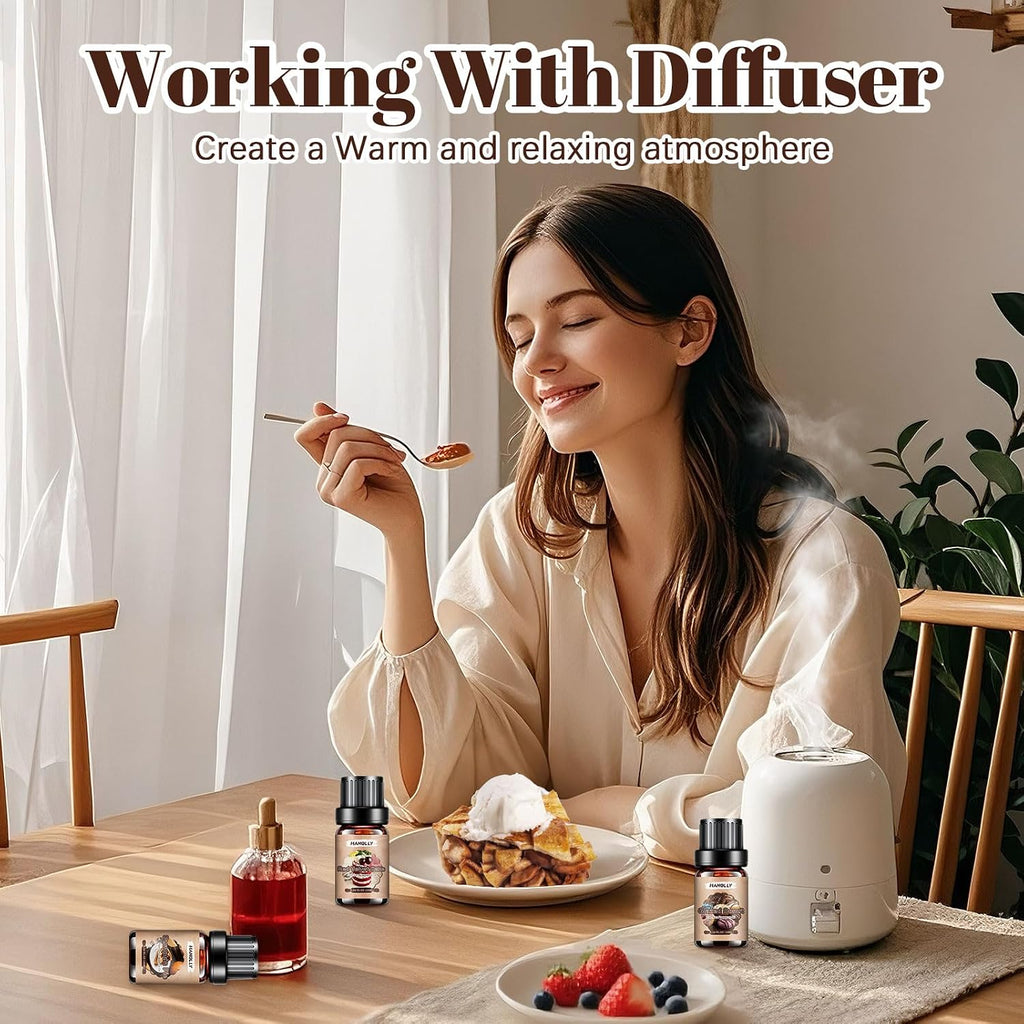 Bakery Essential Oils Set,Dessert Fragrance Oil for Candle & Soap Making | 6 Premium Scented Oils for Diffusers