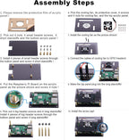GeeekPi Acrylic Case for Raspberry Pi 4 Model B & Raspberry pi 3 Model B+, Pi Case with Cooling Fan and 7PCS Heatsinks for Raspberry Pi 4 Model B/Pi 3B+/ Pi 3B/ 2B (Clear)