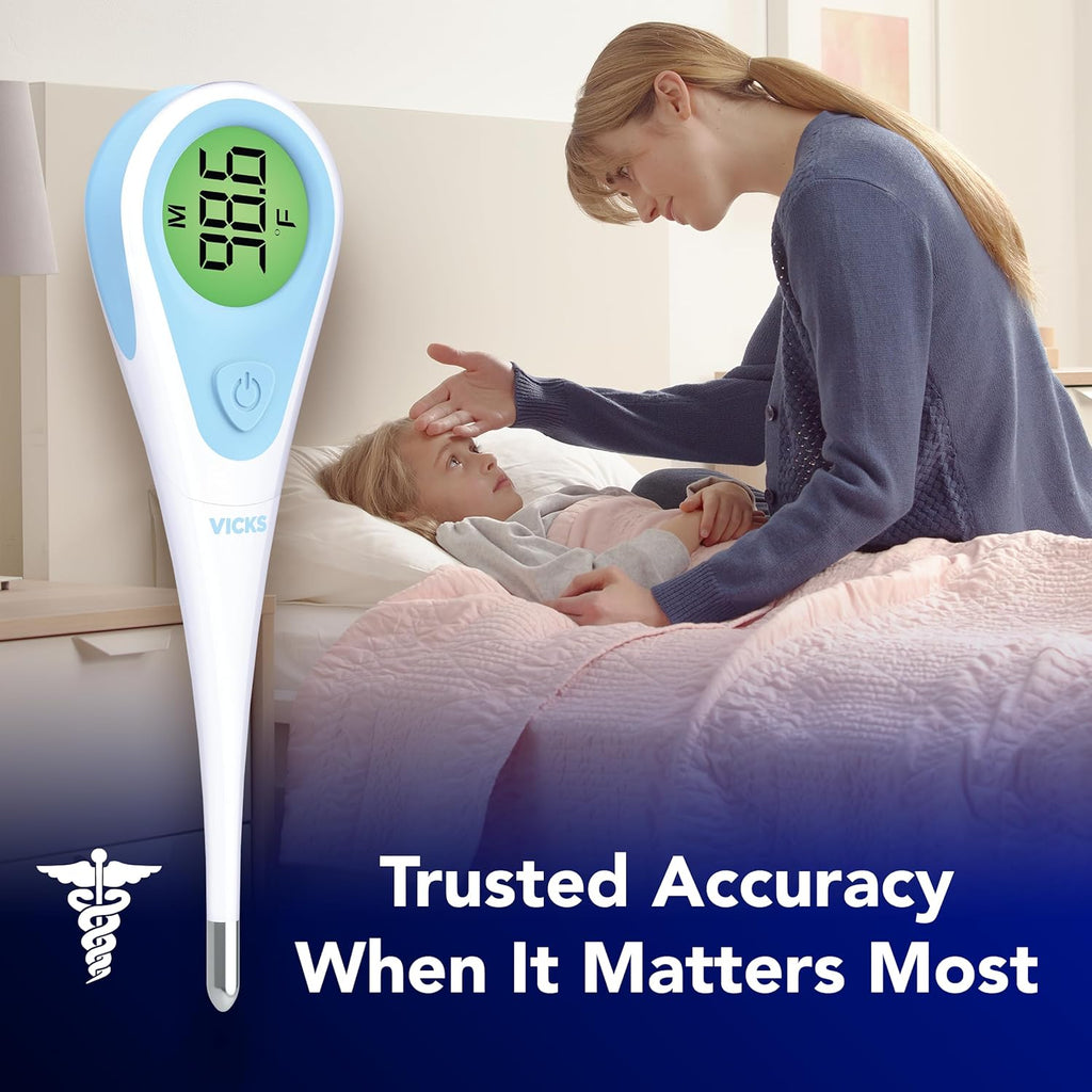 SpeedRead Digital Thermometer for Baby, Kids & Adults, Color-Coded Readings, Oral, Baby Rectal Thermometer or Under