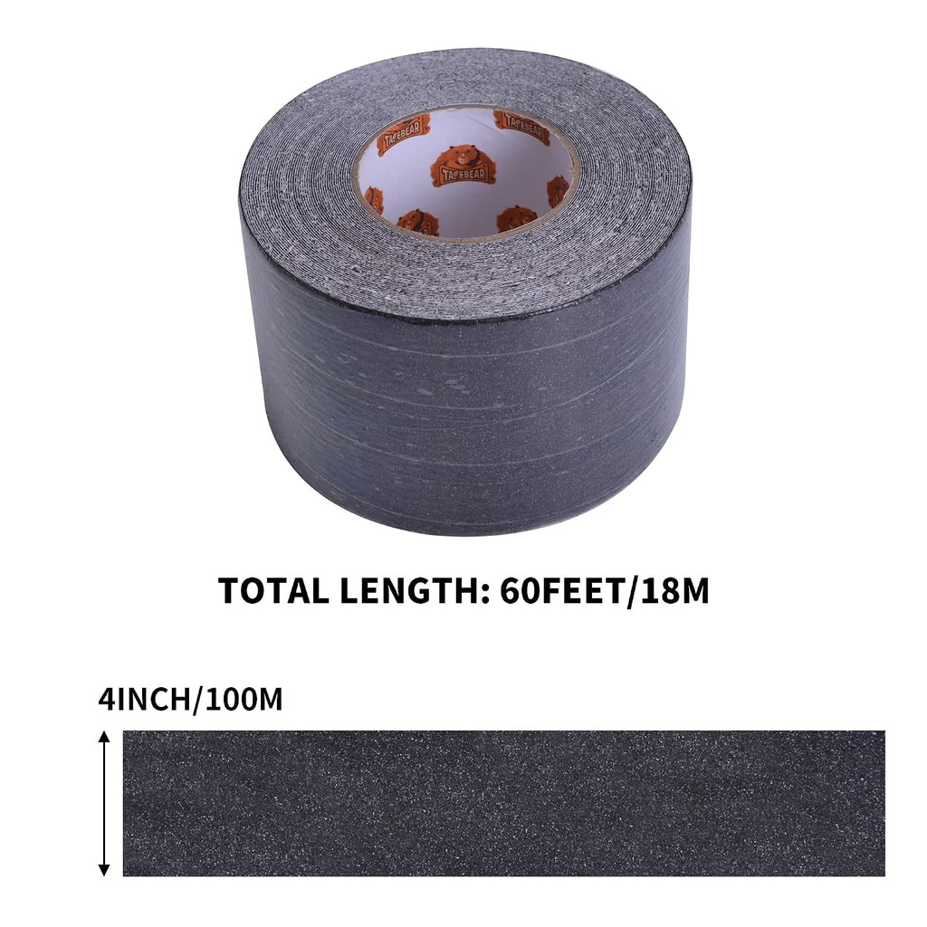 Black Grip Tape Anti Slip Traction Tape 4Inch x 60Ft