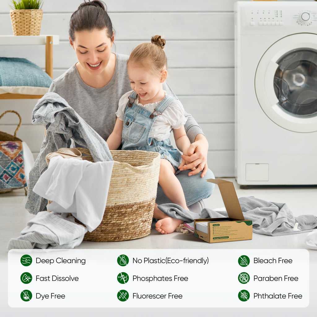 Laundry Detergent Sheets 300 Loads Travel Washer Strips, Fresh Linen