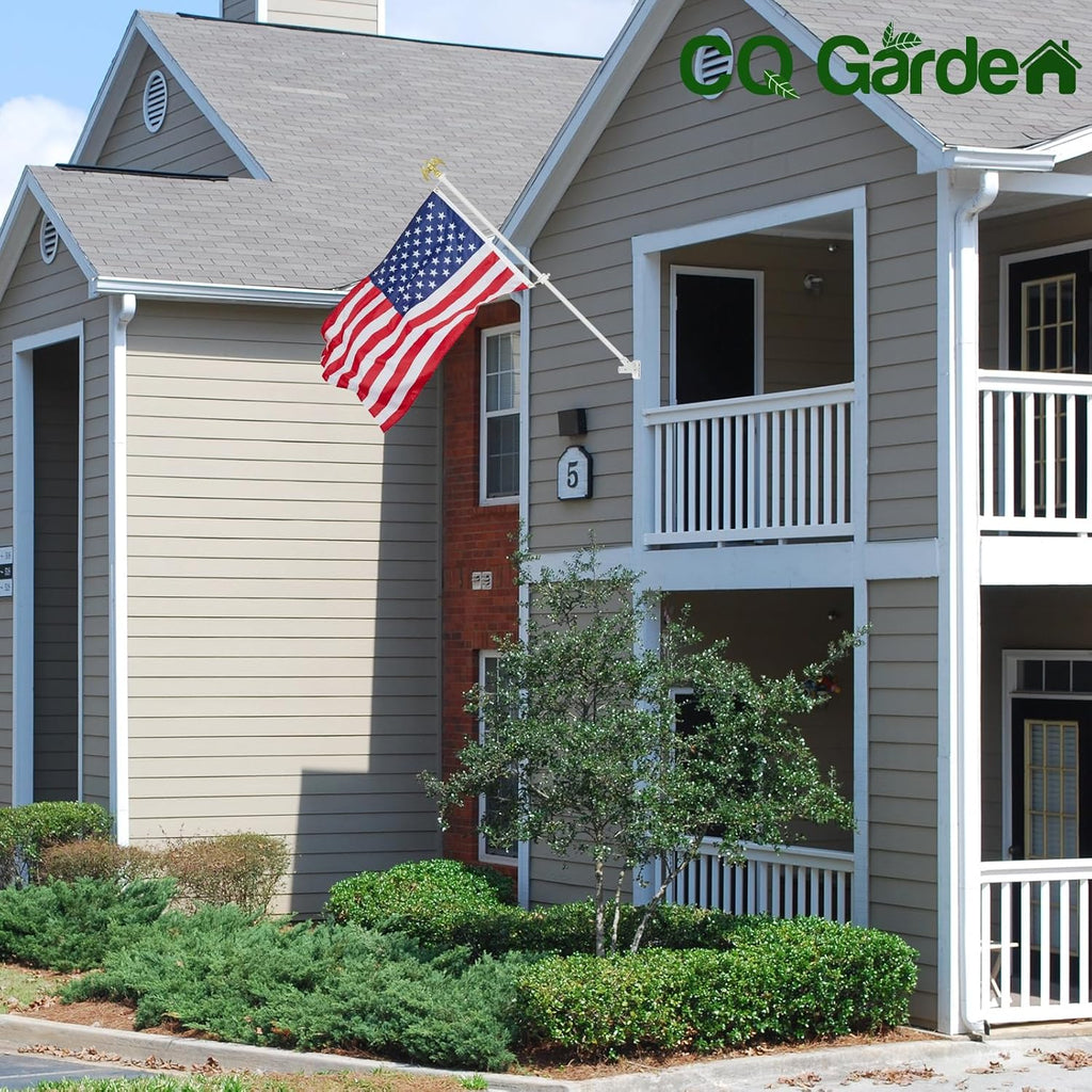Flag Pole for Outside House, 6 FT Flag Pole Kit for Outdoor with Holder, 3x5 US Flag and Eagle Topper, Stainless