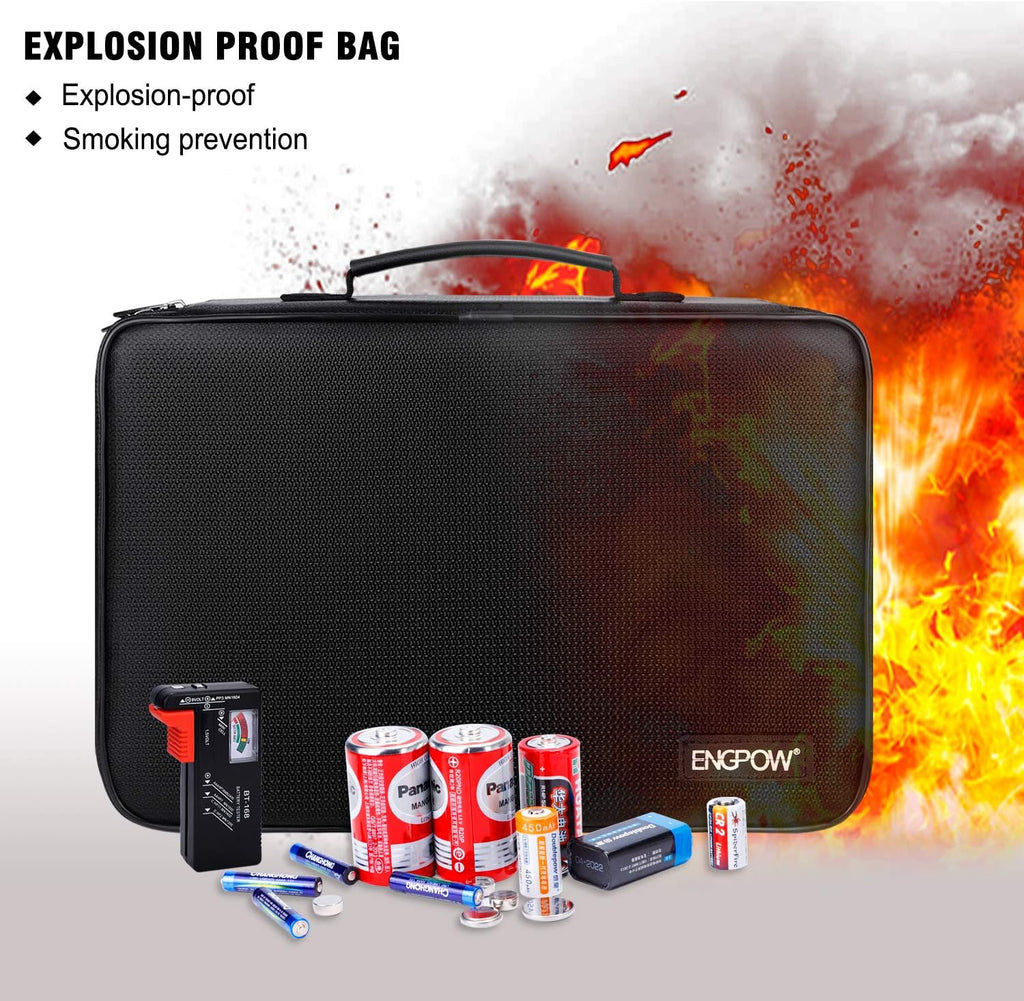 Battery Organizer Storage Box w/Tester,Protects Up to 220 Batteries |