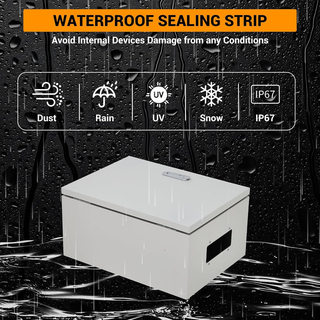 Outdoor Electrical Enclosure, 12 * 10 * 6in Cold Rolled Steel Box