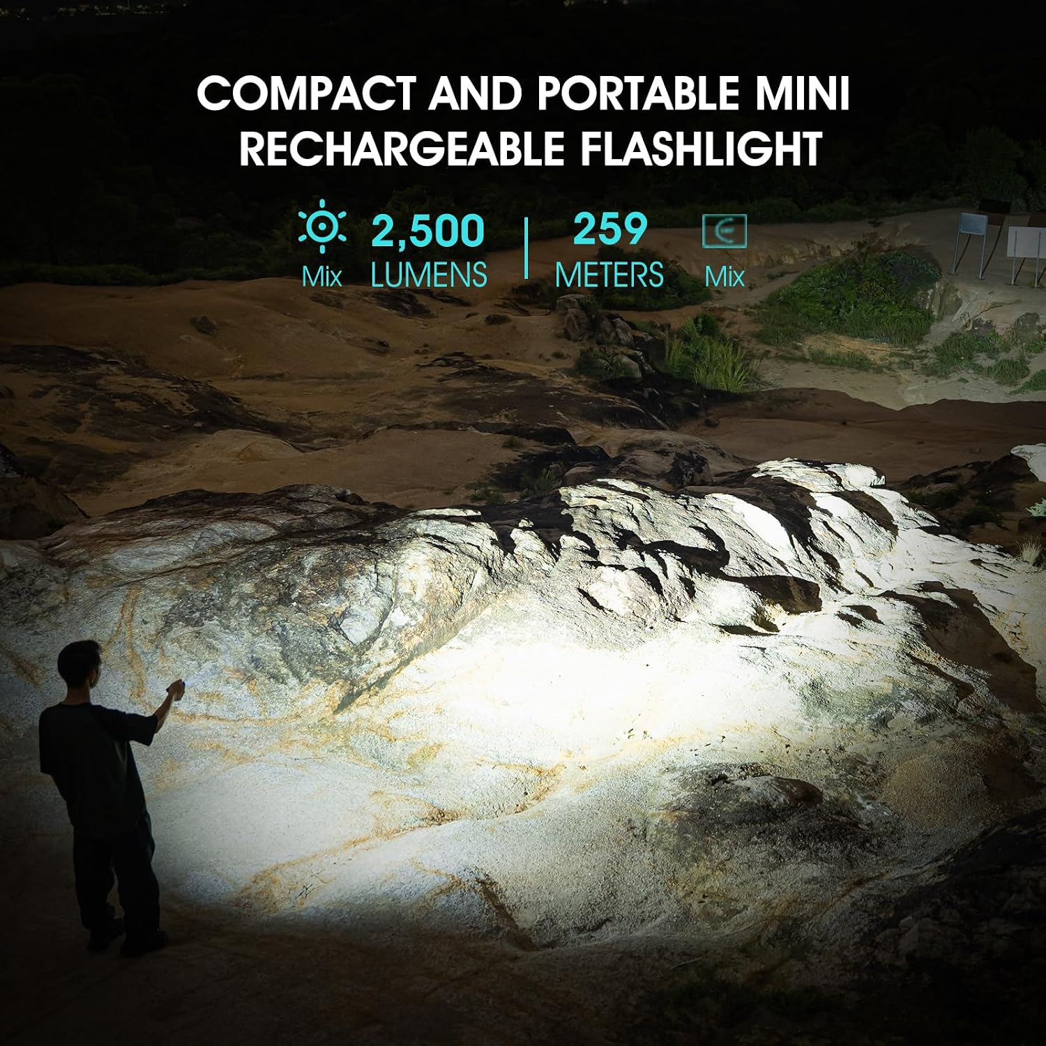 S10Pro LED Flashlight Rechargeable,Bright Flashlight 2500 Lumen,Tactical EDC Flashlight Magnetic Base,Mini Size