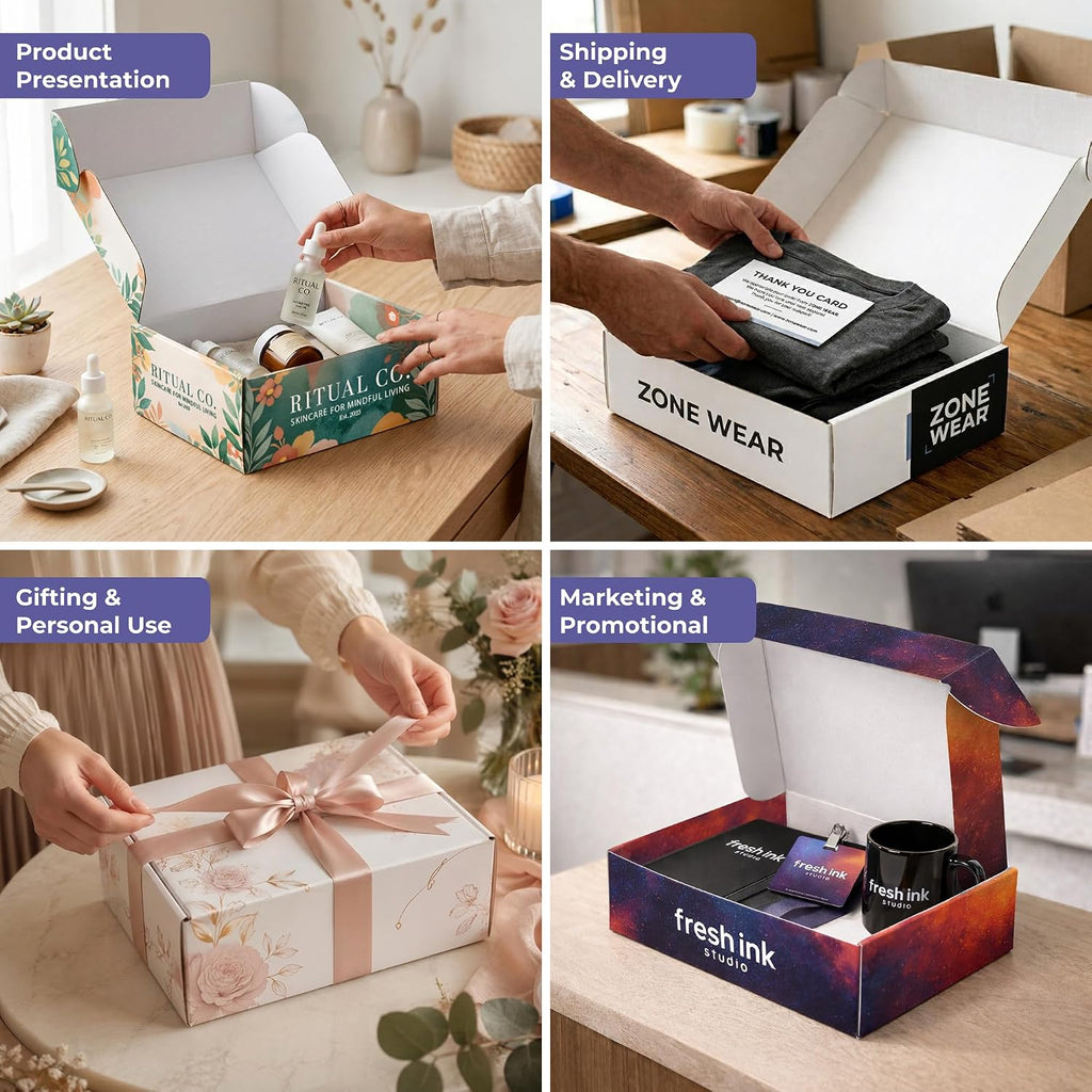 Personalized Mailer Box, Add Logo or Text, 9" x 6" x 4", Pack of 1