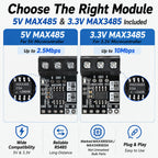 LONELY BINARY 12-Pack RS485 Transceiver Modules, MAX485 & MAX3485 Chips