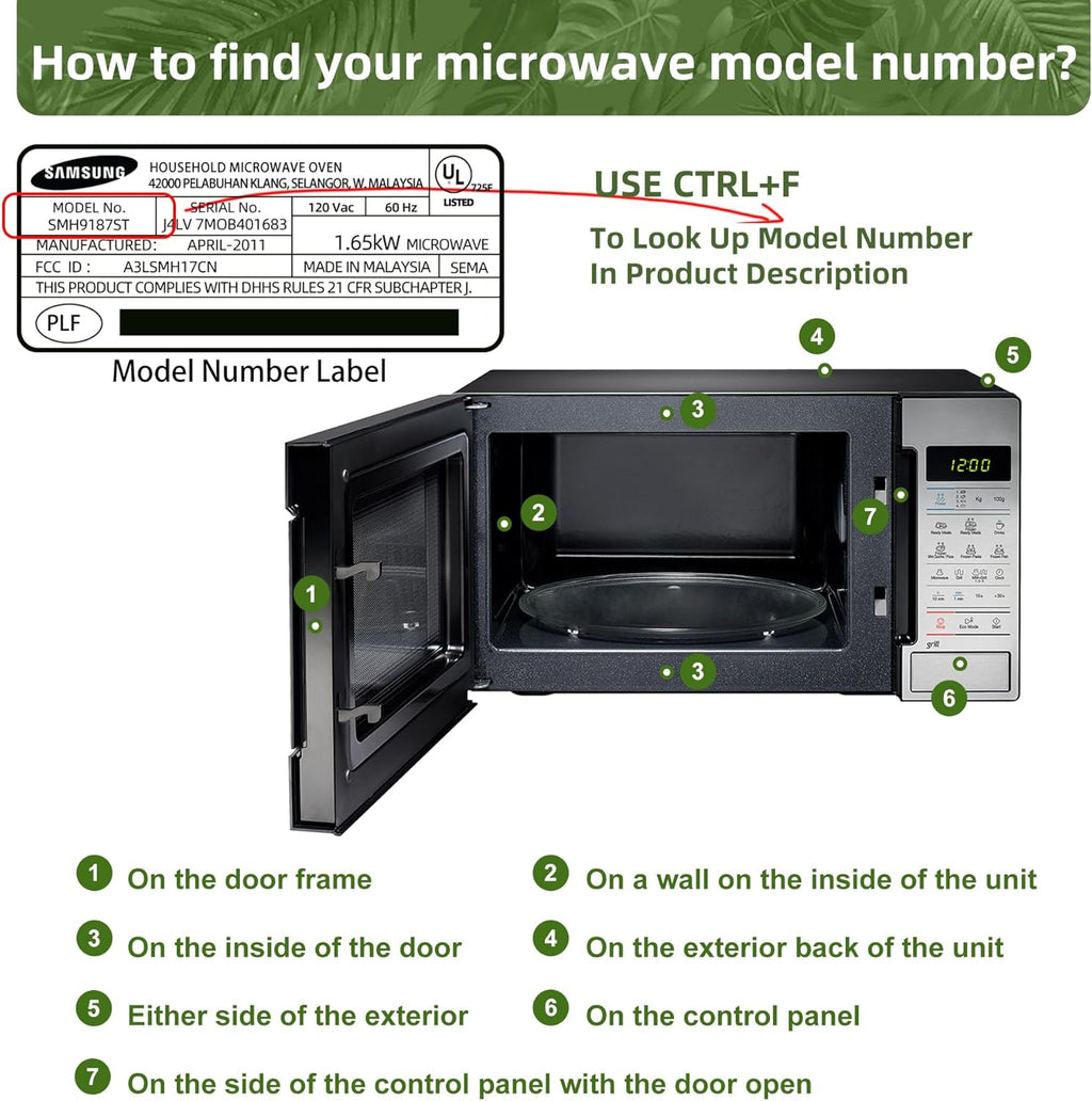 10" Microwave Turntable Plate for Small Samsung Microwaves
