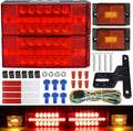 12V LED Submersible Low Profile Rectangular Trailer Light Kit