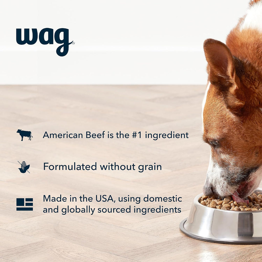 Amazon Brand - Wag Dry Dog Food Beef & Sweet Potato, Grain Free 24 lb Bag