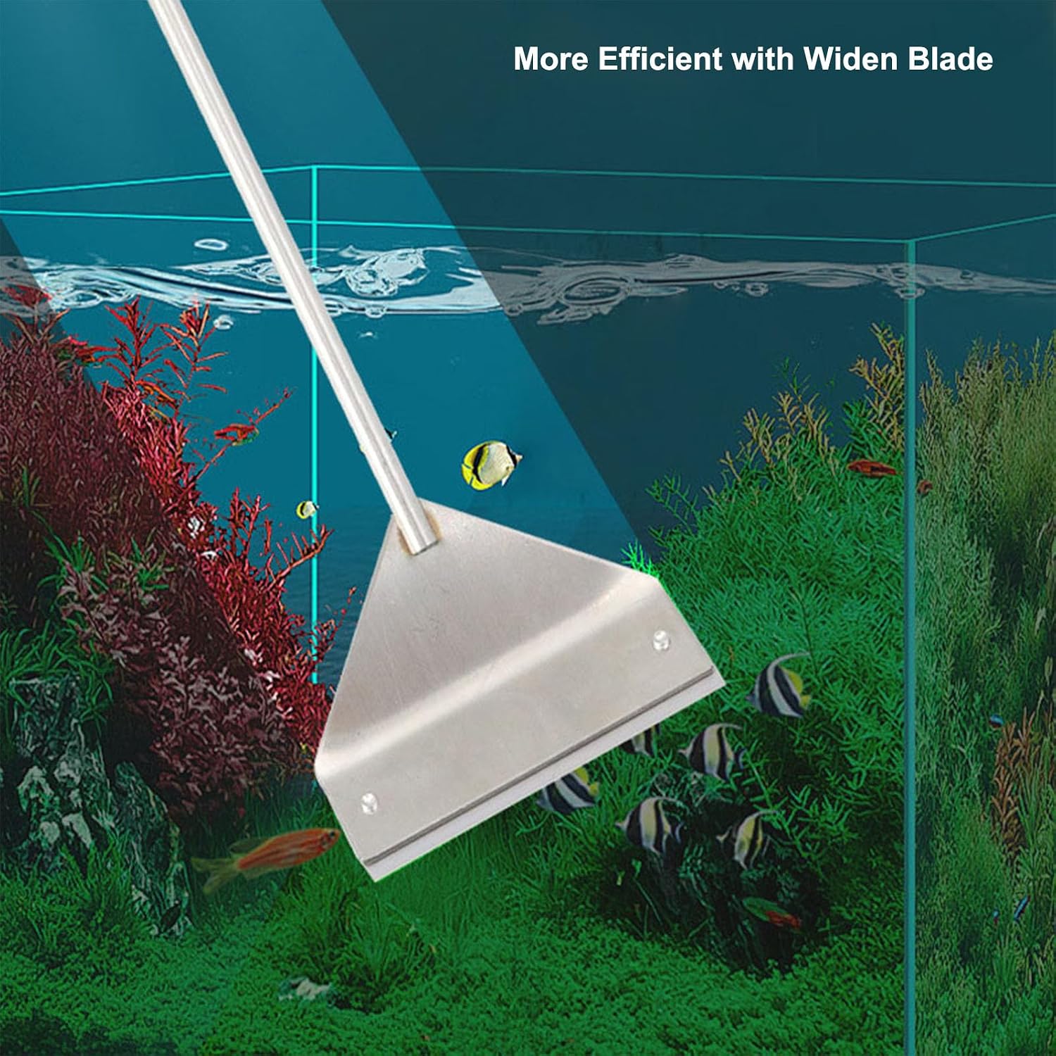 25.2 Inch Aquarium Algae Scraper/Remover for Glass Fish Tanks, Stainless Steel Cleaner Tool Kit/Cleaning Accessories