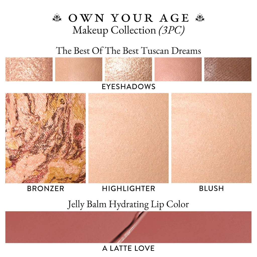 LAURA GELLER Own Your Age Makeup Set | Amazon Exclusive - All-in-One Face Palette, Hydrating Lip Color Balm and