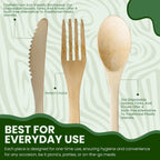 Wooden Cutlery Kit. Pack of 200