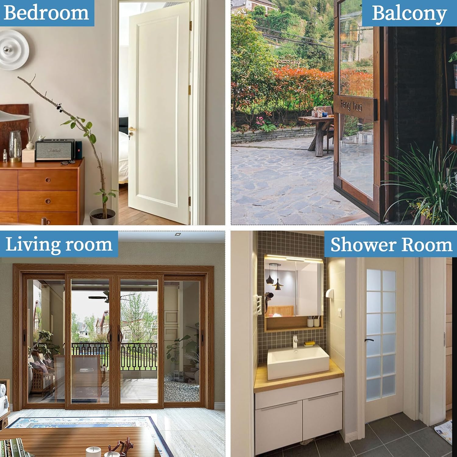 Door Draft Stopper, Door Sweep for Bottom, Under Door Gap Filler Noise Blocker, Weather Stripping Seal for Cold Air