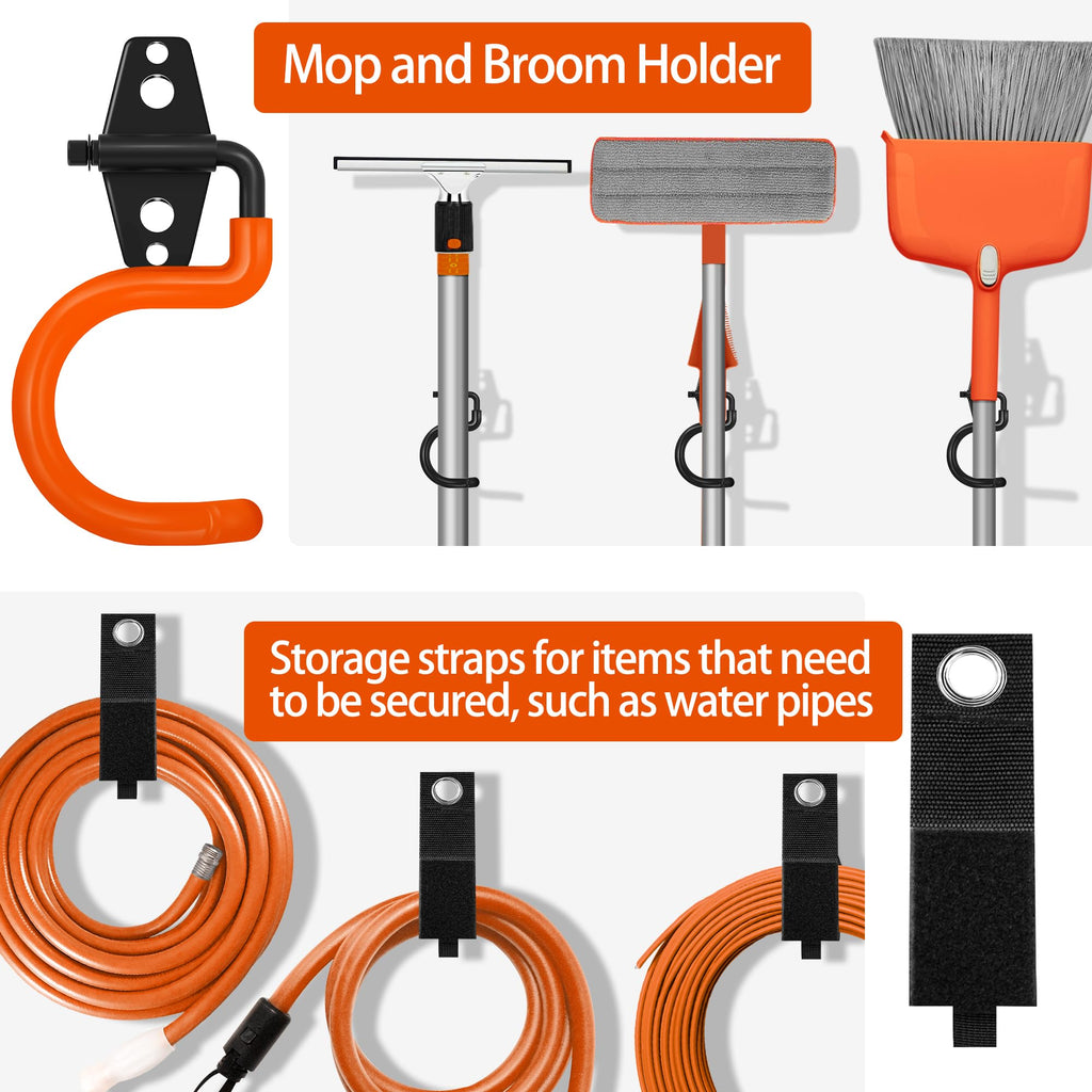 28 Pack Garage Hooks Heavy Duty with Non Slip PVC Coating