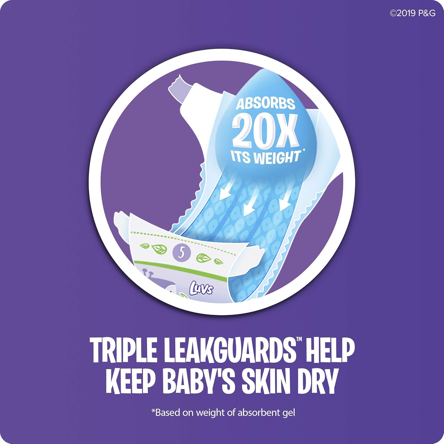 Luvs Triple leakguards Diapers Size 1 104 Count, 104 Count