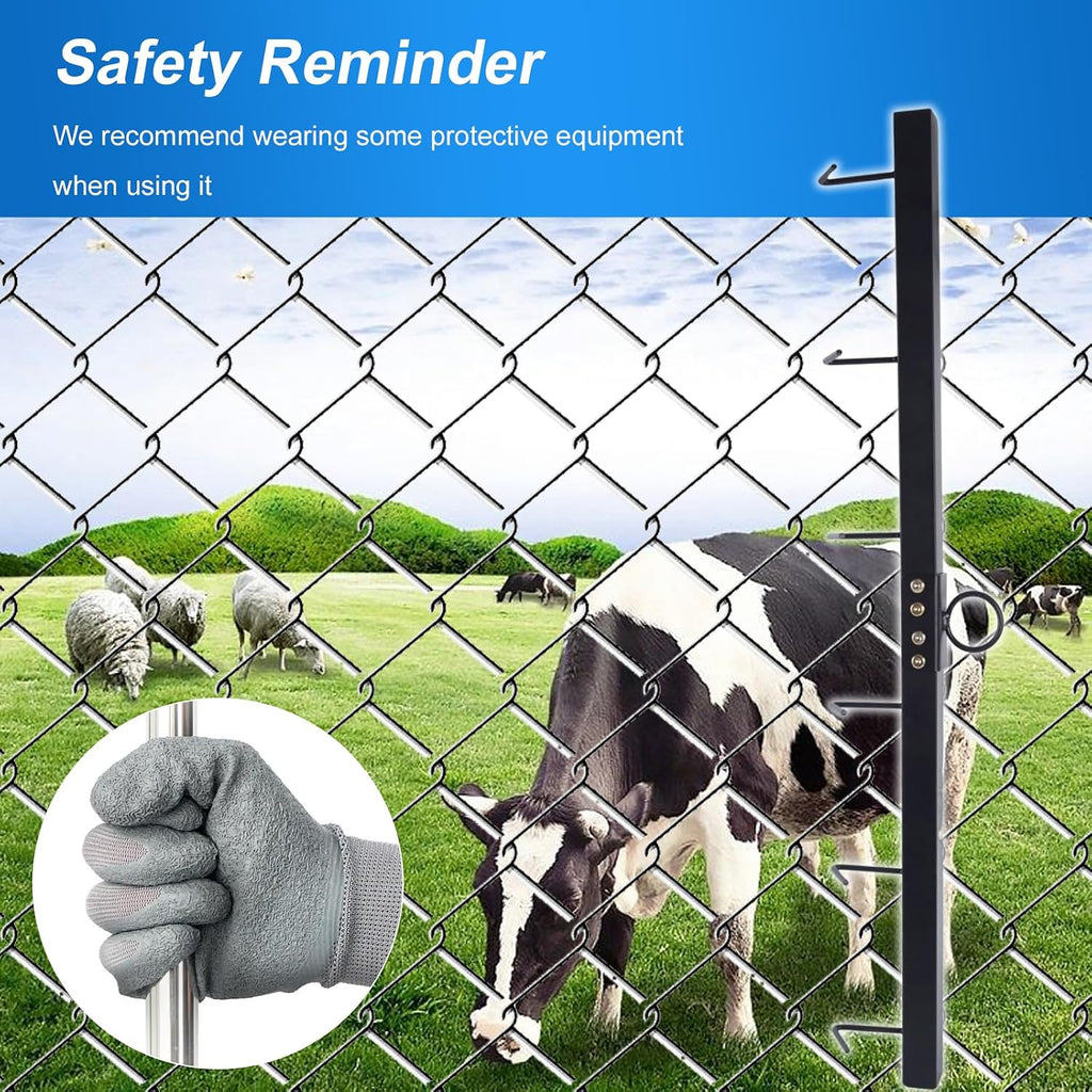 Fence Stretcher Chain Link 31.5" 6 Thicken Hook Fence Stretcher Bar