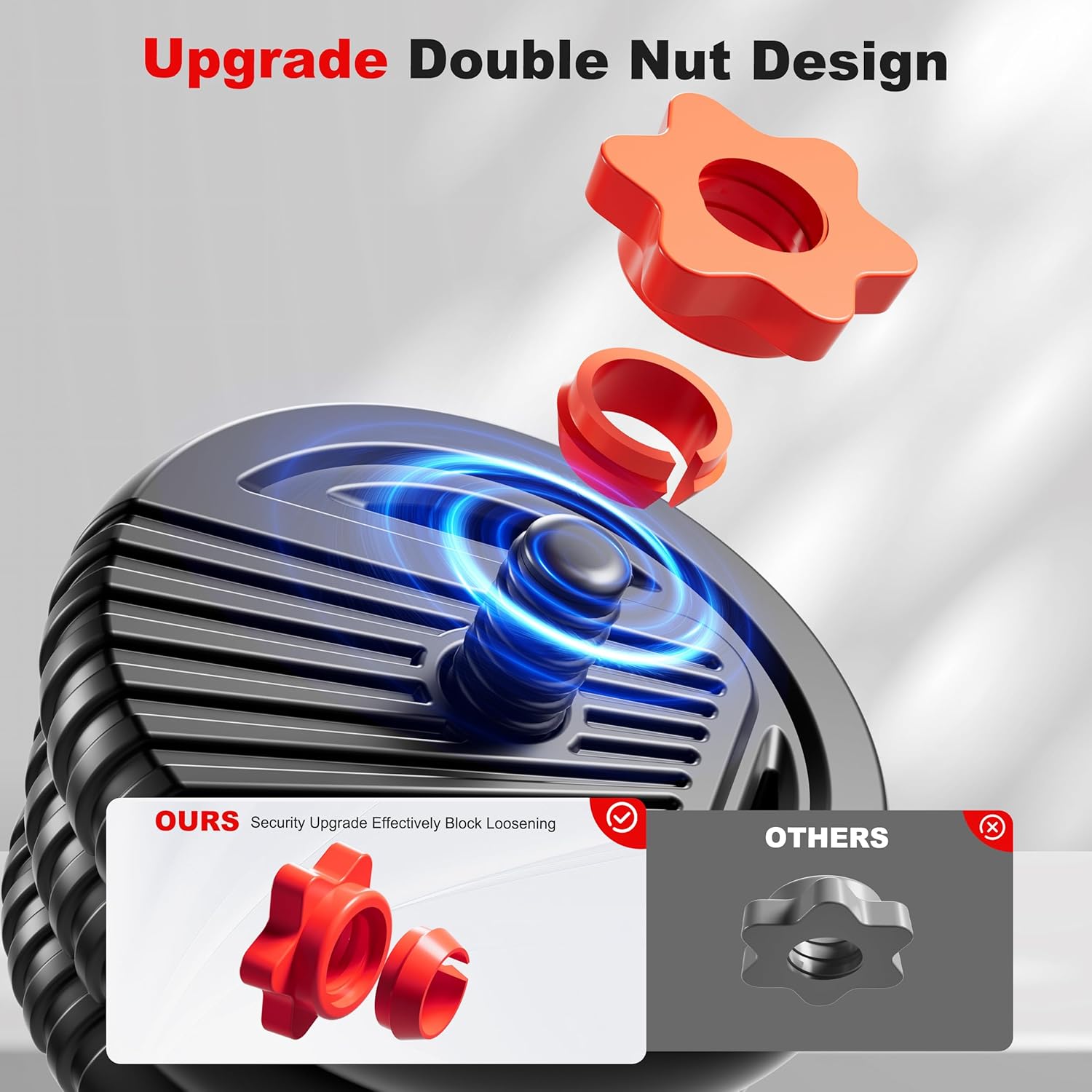 Adjustable Dumbbell Set, 10/20/30/45/70/90lbs Free Weight Set with Connector, 5 in1 Dumbbells Set Used as Barbell
