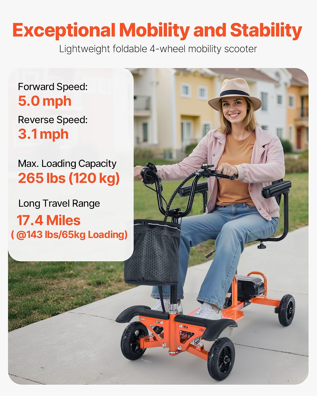 2025 Upgraded Lightweight Mobility Scooter for Adults & Seniors, 50lb Foldable, FAA & Cruise Approved with 12 Mile