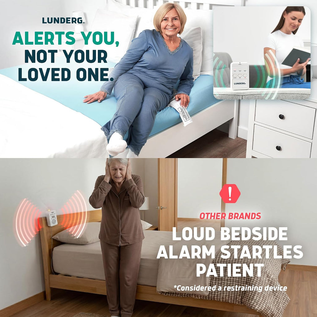 Wireless Early Alert Bed & Chair Alarm Set for Elderly