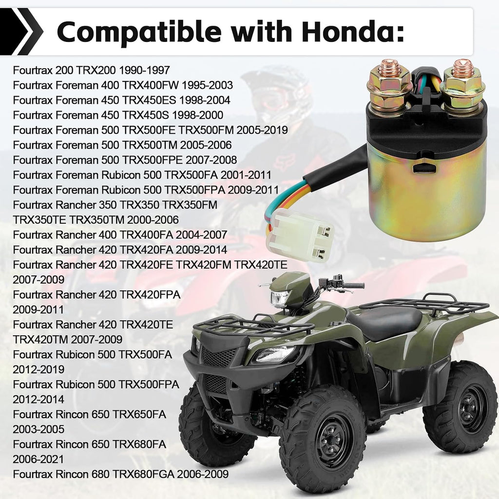 Starter Solenoid Relay for Honda Rancher 350 420 TRX420 2007-2014