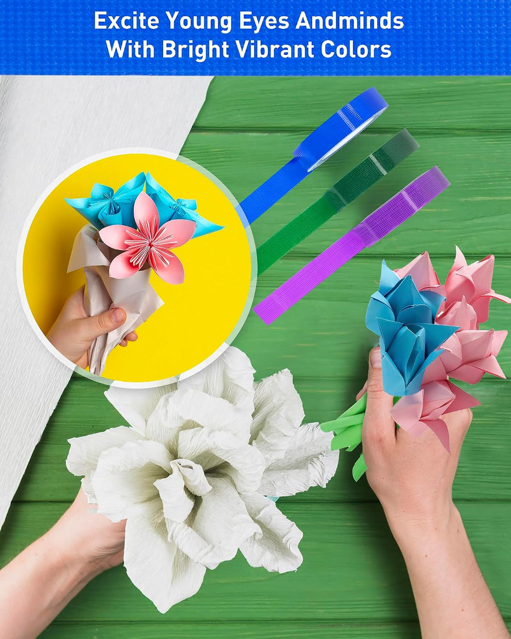 3 Rolls Colored Duct Tape, Multi Use Water Pipe Waterproof