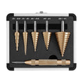 5PCS Step Drill Bit with Automatic Center Punch
