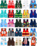 24 Pcs Kids Community Helper Dress Up Vest Career Cosplay Cloth Toddlers Occupation Pretend Play Costume