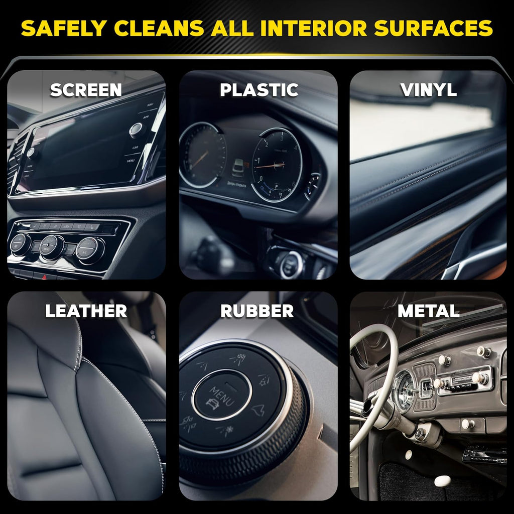 Quik Interior Detailer Cleaner, Quick Detailer Spray Cleans And Refresh Car Interiors, Use On Plastics, Leather &