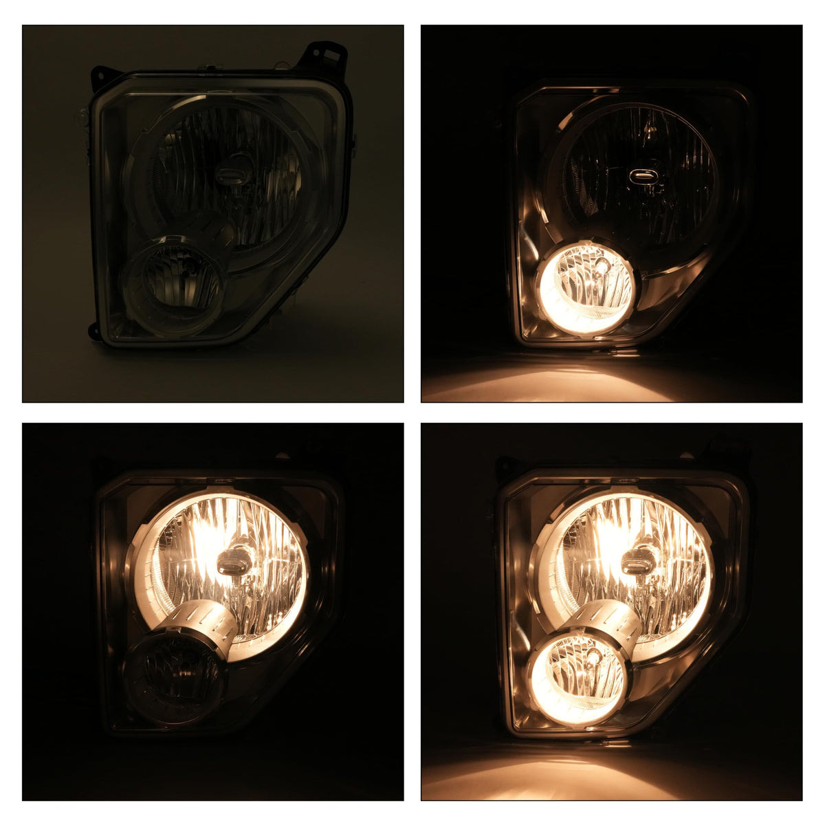 Headlight Assembly w/Fog Light Compatible with 08-12 Jeep Liberty