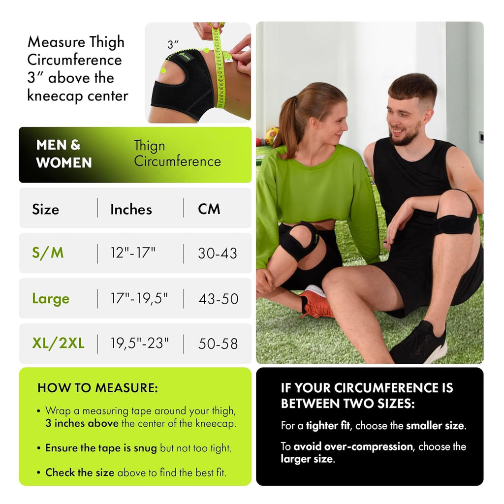 Patellar Tendon Support Strap, Knee Brace for Meniscus Tear, Patella Tendonitis, Arthritis, Adjustable Neoprene