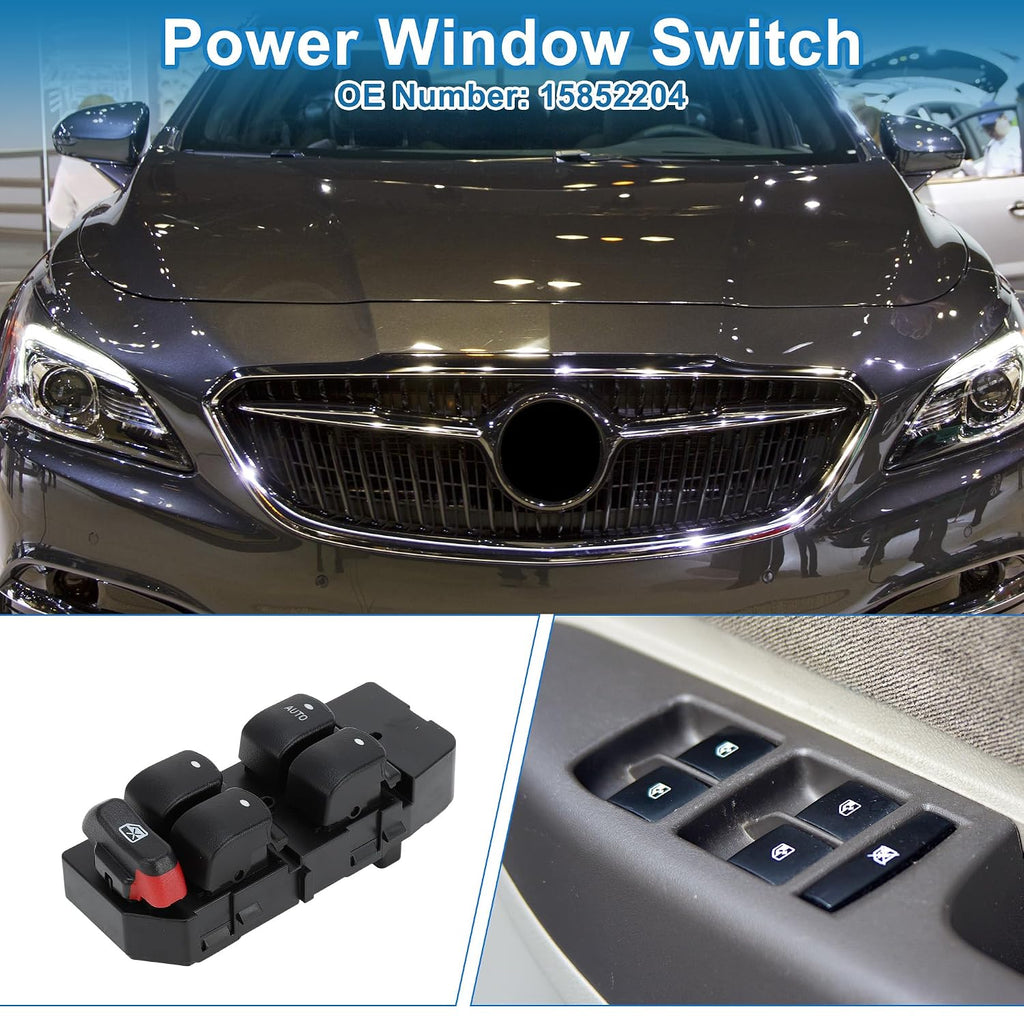 15852204 Power Window Switch for Buick Lacrosse 05-08 Black