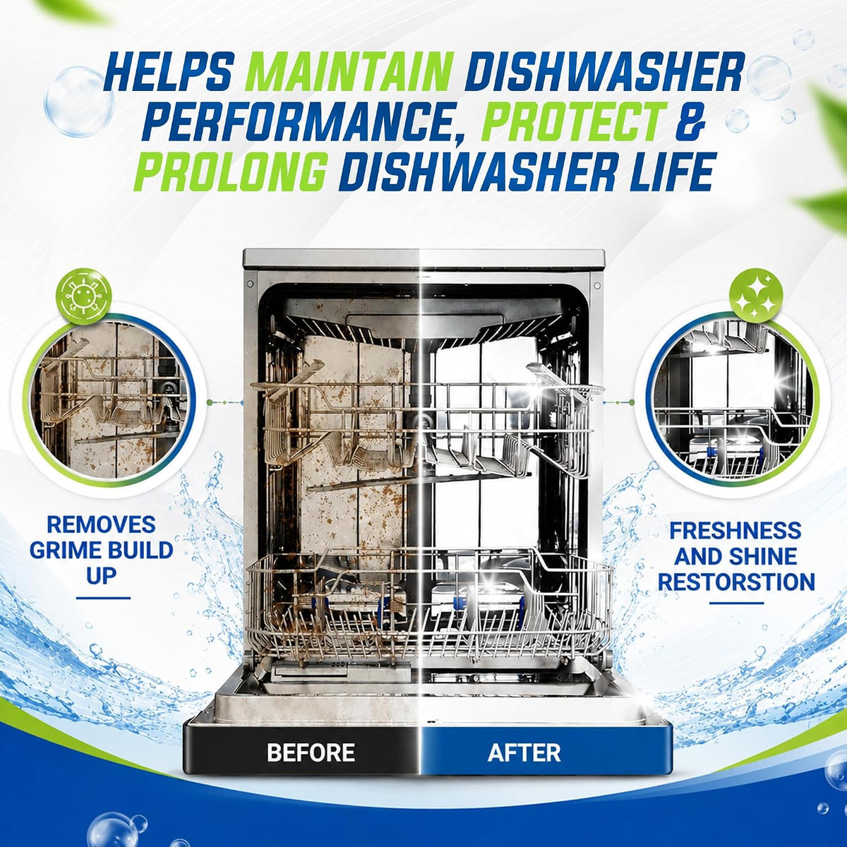 Dishwasher Cleaner & Deodorizer Tablets, 24-Pack