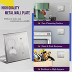 ENERLITES Combination Toggle & Duplex Metal Wall Plate, St&ard, Silver