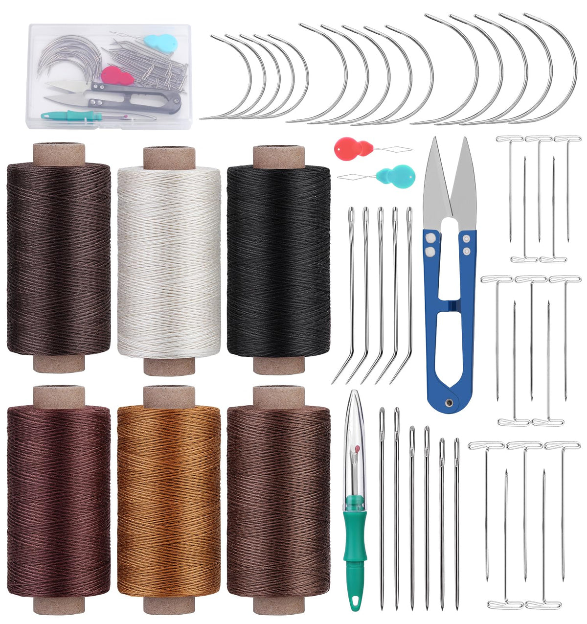 153 Yard Hair Extension Thread Sewing Needles Making Wigs