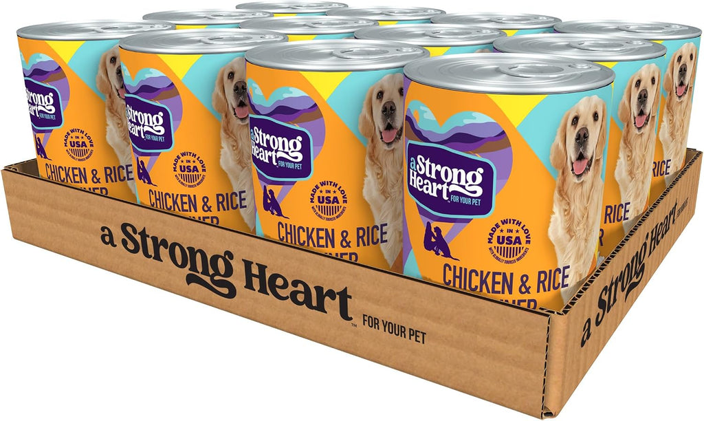 A Strong Heart Dog Food Loaf, Chicken & Rice, 13.2oz Cans, 12-Pack