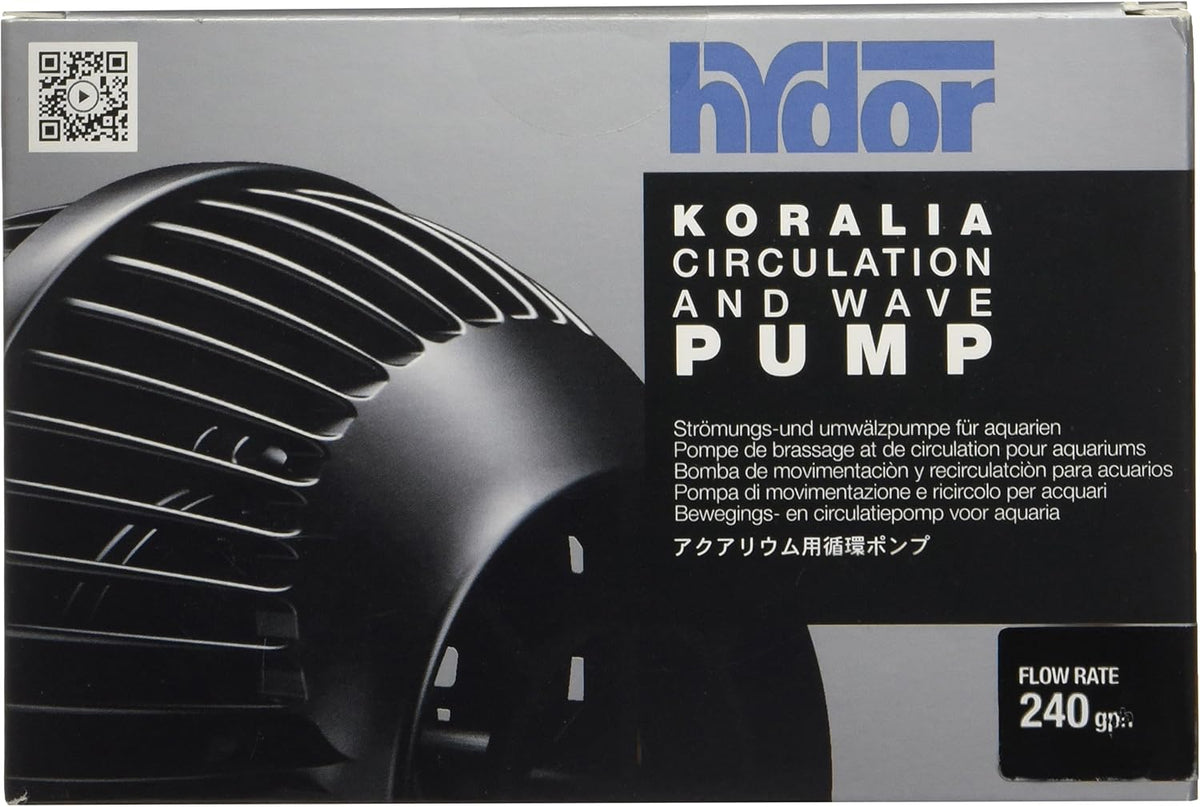 Koralia Nano Aquarium Circulation Pump, Includes Built-In Cable Protector, 240 GPH, Measures 2.4-Inches & is Ideal