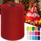 Red Tulle Fabric Roll 6" X 100 Yards