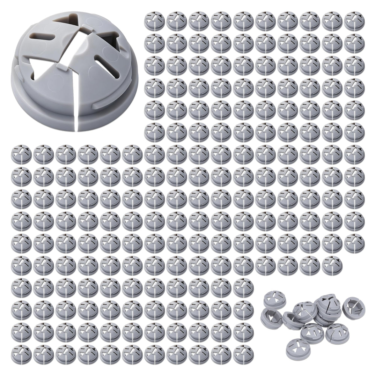 EBILNVKE 200Pcs Non-Metallic Button Push-in Electrical Wire Connectors