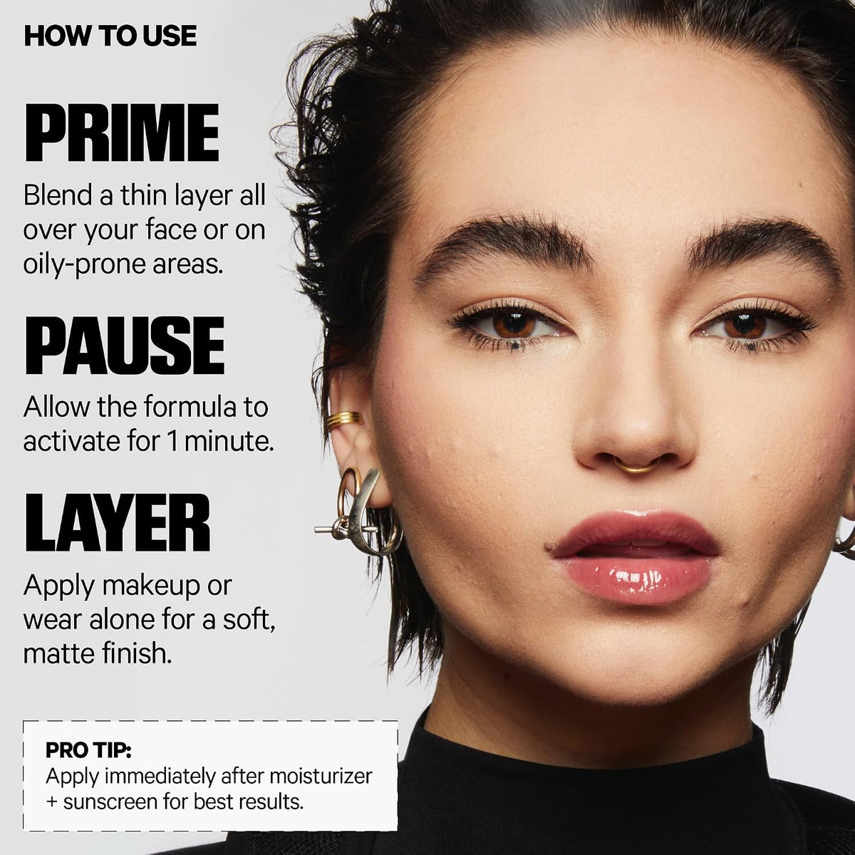 Pore Eclipse Mattifying Primer – Blurs Pores, Controls Shine + Holds Makeup for Up to 12 Hours – Creates a Smooth