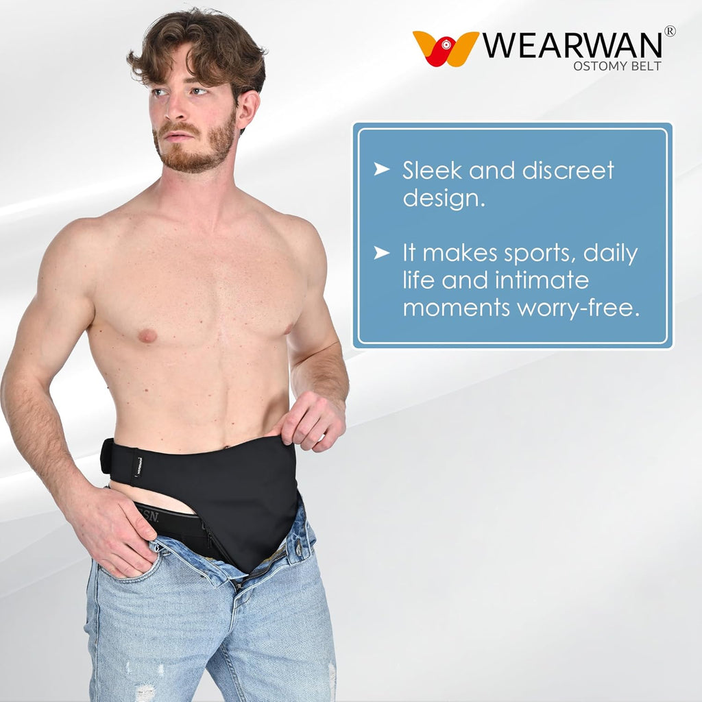 Ostomy Belt | Leak & Odor Protection | Abdomen Ostomy Bag Covers for Men and Women | Sports and Daily Life