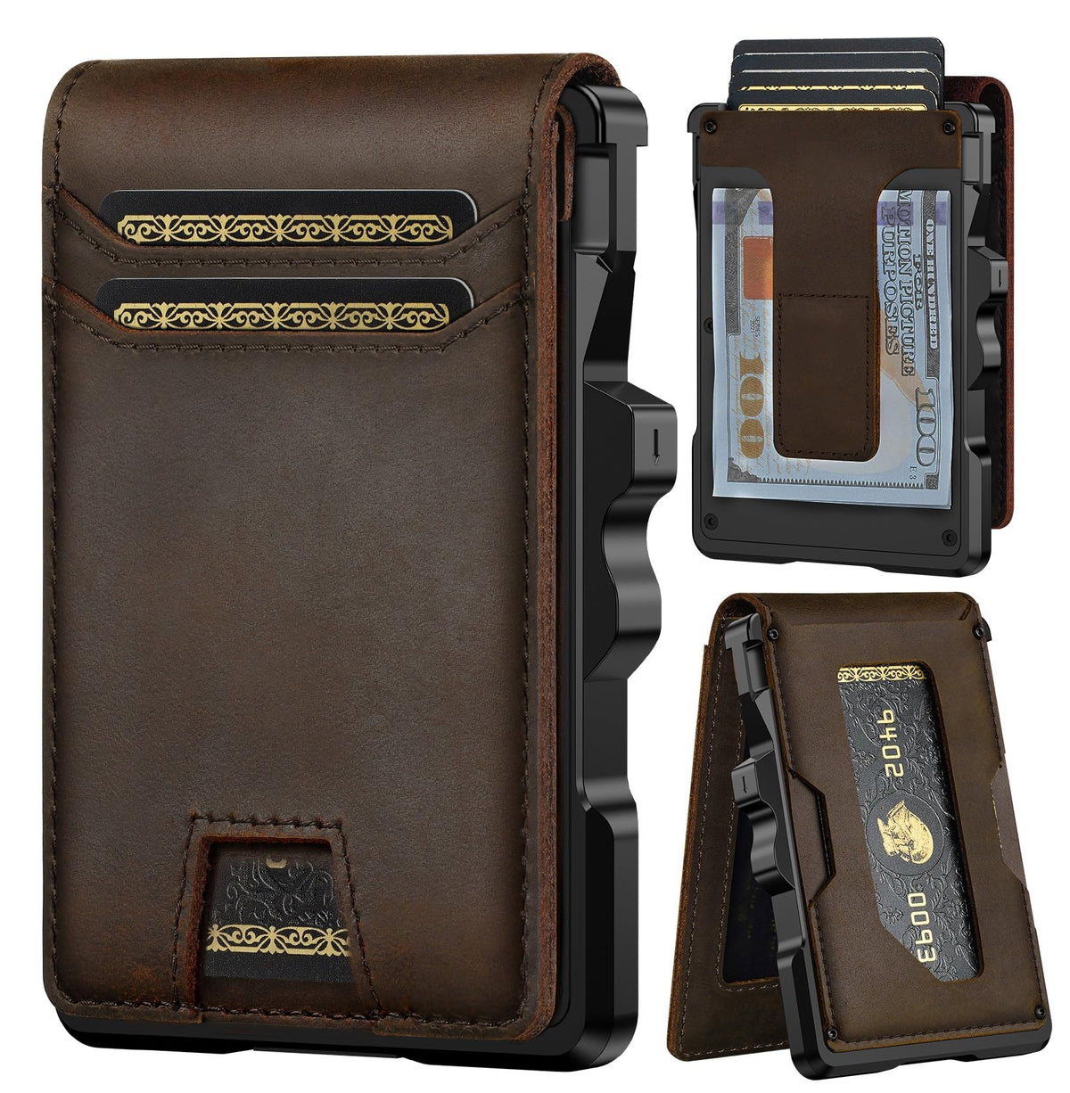 Genuine Leather Wallet for Men: Slim RFID Smart Minimalist Wallet